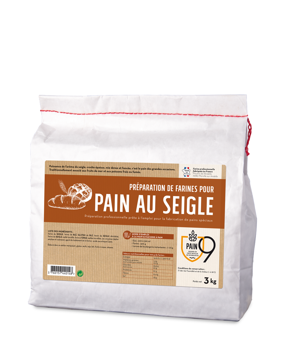 Farines pour pain au SEIGLE - 3 kg